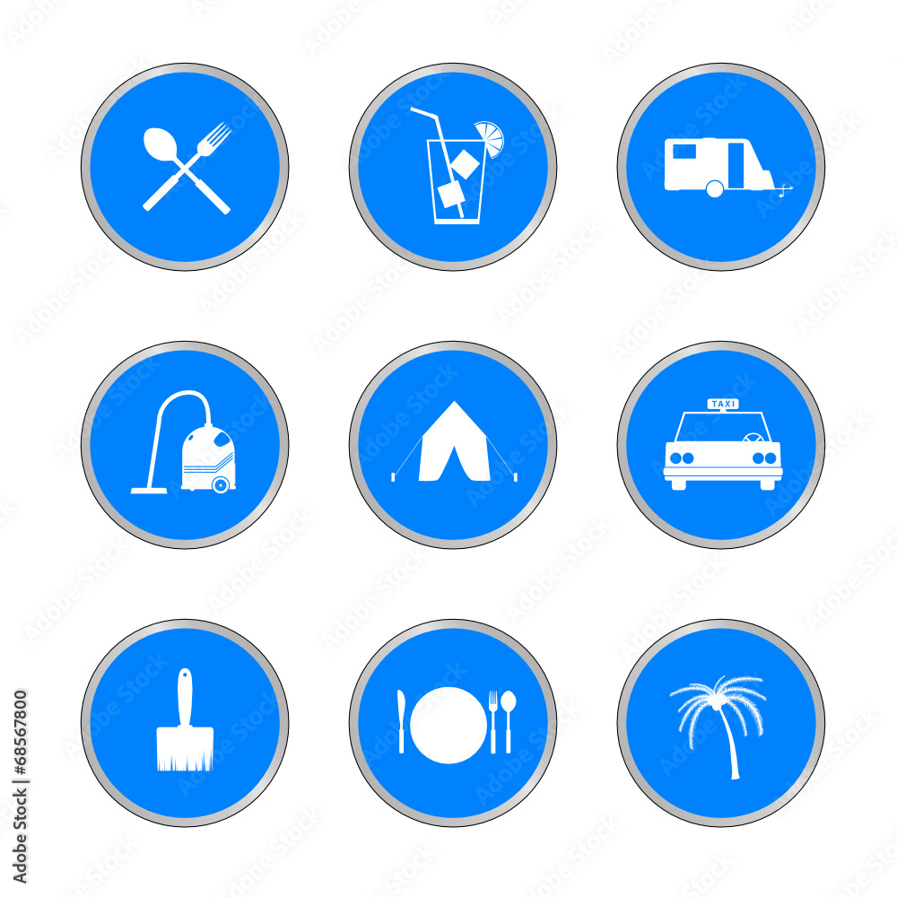 icon in blue circle vector