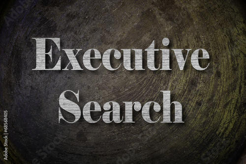 Executive Search Text on Background