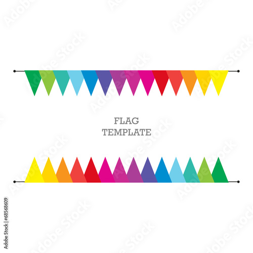 Festive background with colored flags.