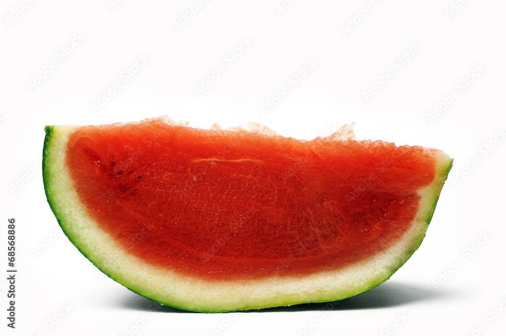 slice of watermelon isolated on white background in studio slice of watermelon isolated on white background in studio