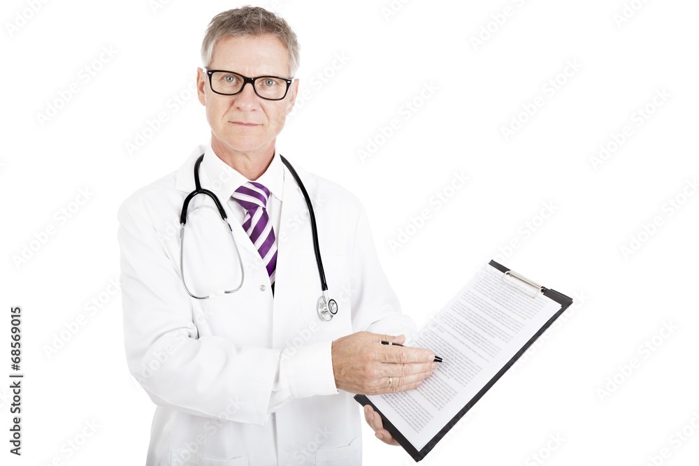Health Professional Showing Medical Reports Health Professional Showing Medical Reports