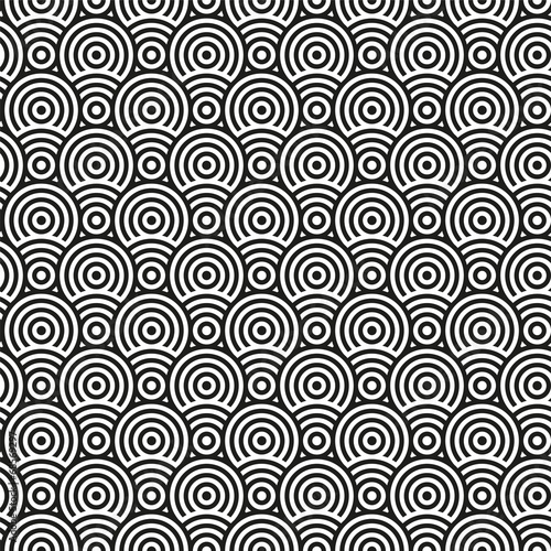 Abstract circle monochrome seamless texture