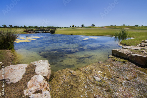 Landscape view of a golf course in the Algarve.