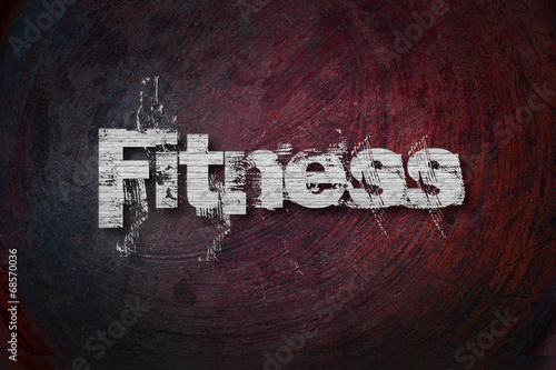 Fitness text on Background