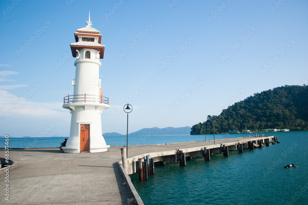 Lighthouse on the island, Koh Chang, Thailand
