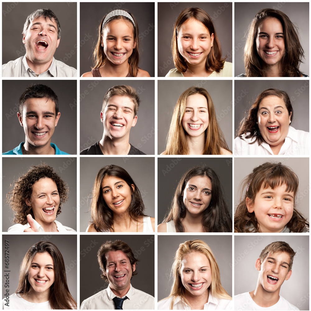 portraits of people with happy expression portraits of people with happy expression