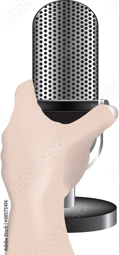 sollevare il microfono