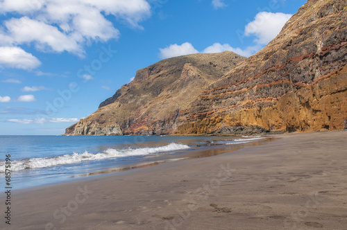 Black sand volcanic beach. Tenerife Island