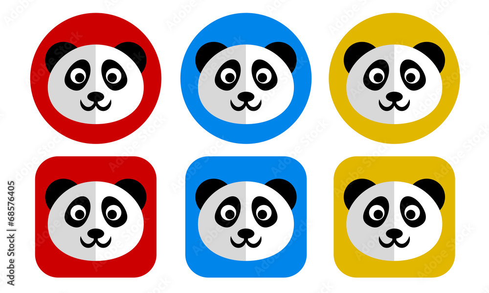 Panda flat icon Panda flat icon