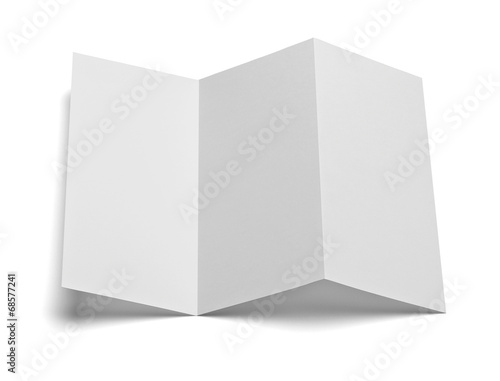 folded leaflet white blank paper template book