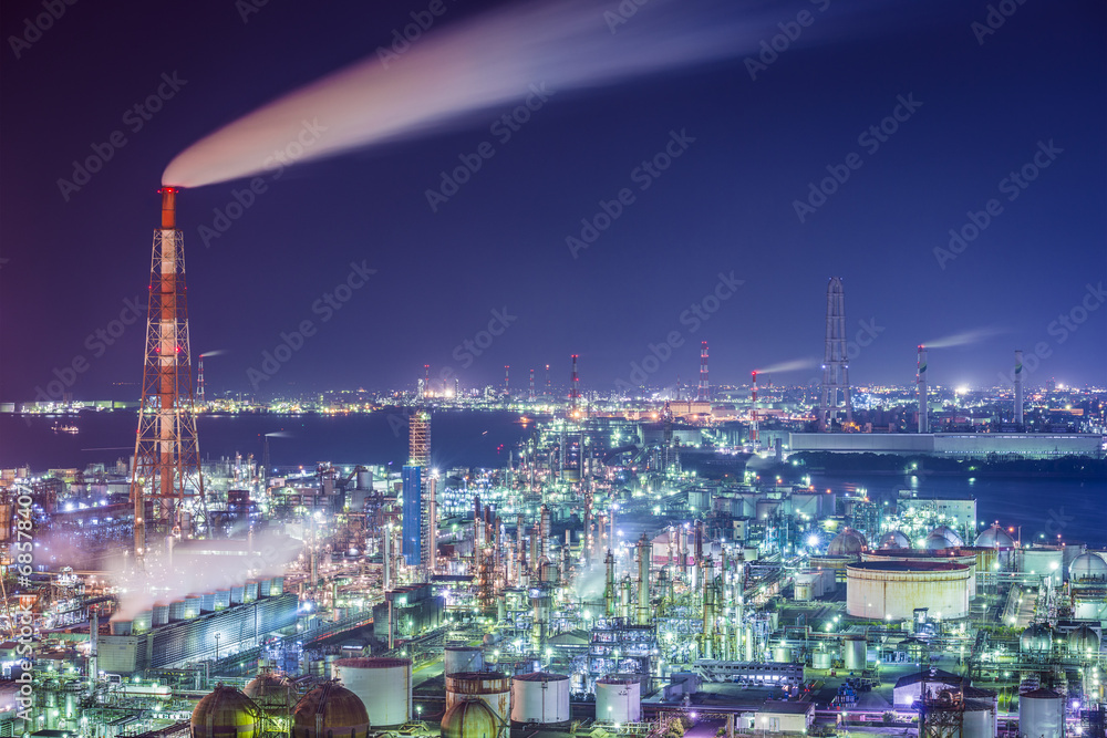 Chemical Plants in Yokkaichi, Japan Chemical Plants in Yokkaichi, Japan