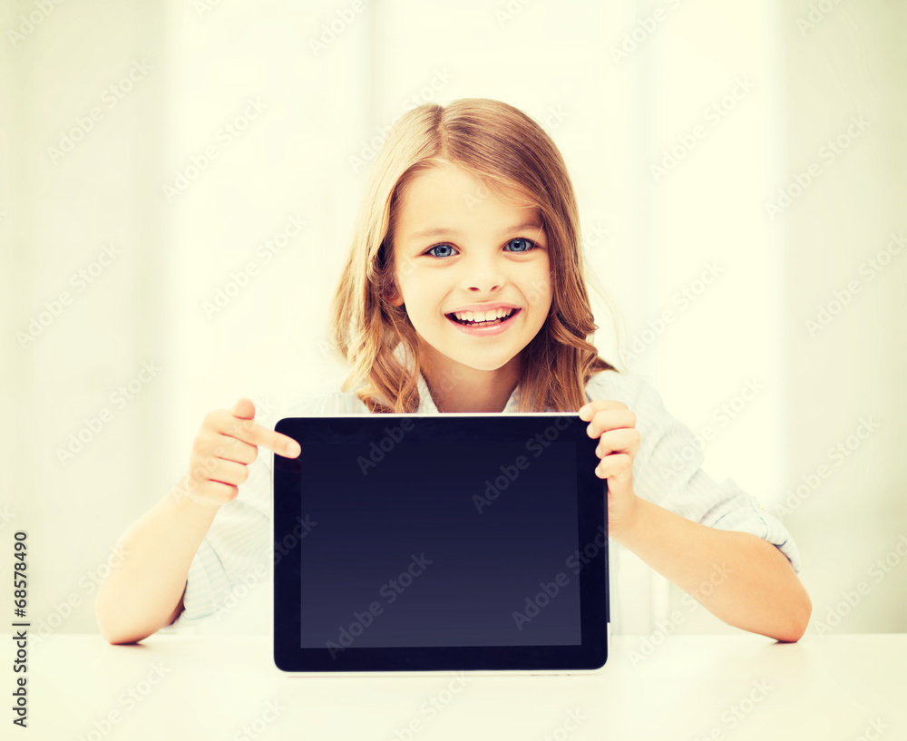 girl with tablet pc at school girl with tablet pc at school