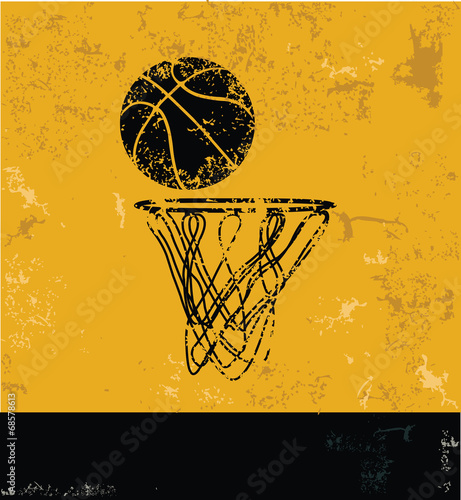 Basketball symbol,grunge design