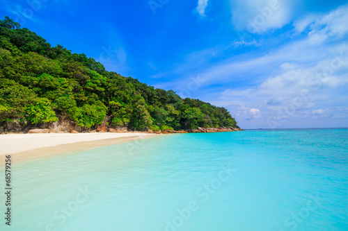 Beach of tropical crystal clear sea, Tachai island, Andaman, Tha © borilove