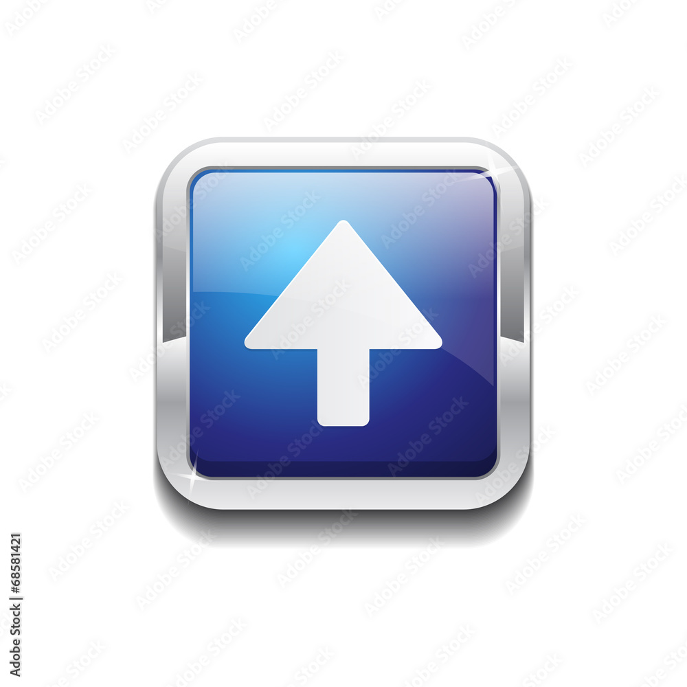 Up Key Rounded Corner Vector Blue Web Icon Button