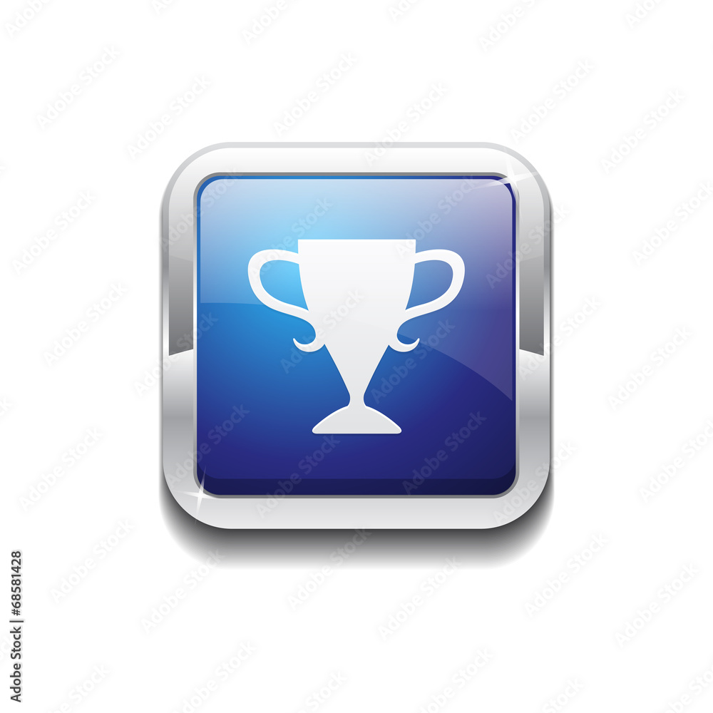 Cup Rounded Corner Vector Blue Web Icon Button
