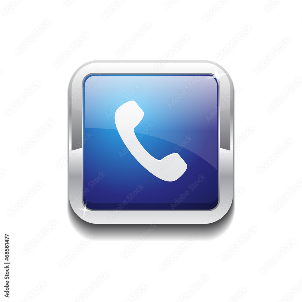 Call Rounded Corner Vector Blue Web Icon Button Call Rounded Corner Vector Blue Web Icon Button