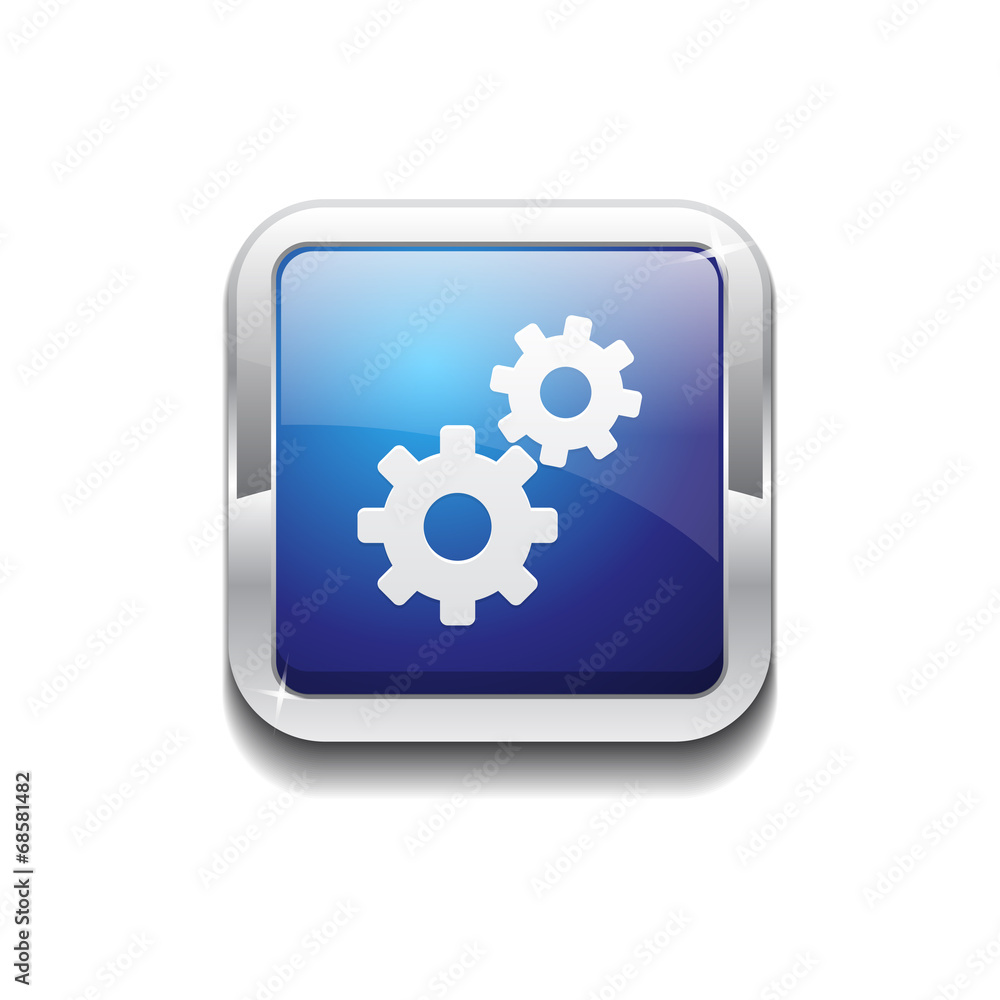 Settings Rounded Corner Vector Blue Web Icon Button Settings Rounded Corner Vector Blue Web Icon Button