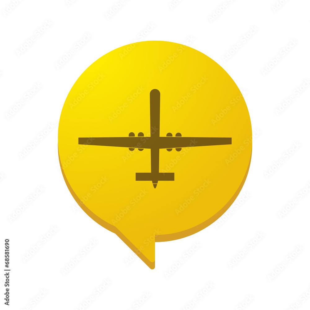 Obraz premium Comic balloonn with a drone