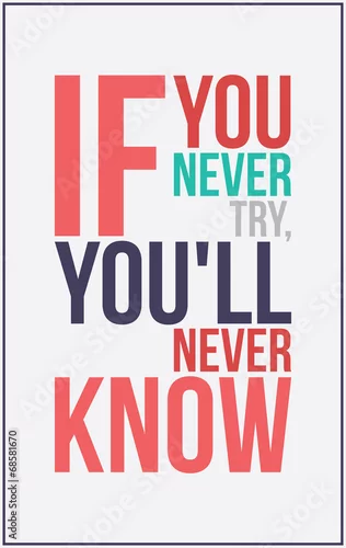 Naklejka na ścianę kolorowy motywacyjny plakat motywacyjny