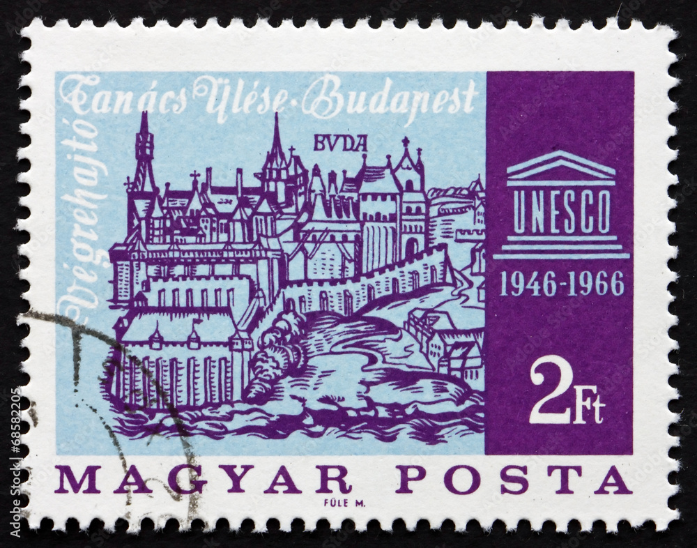 Postage stamp Hungary 1966 Old View of Buda