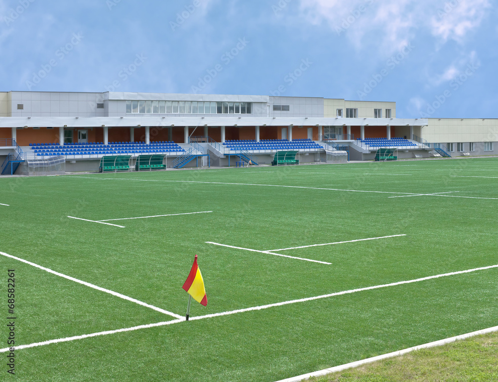 Fototapeta premium Grandstand stadium and rugby field