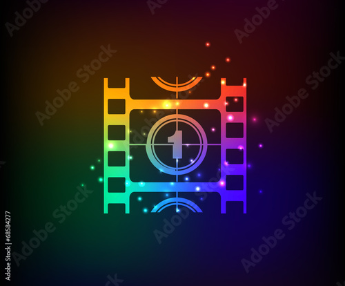 Film symbol,Rainbow vector