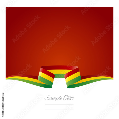Abstract background Bolivian flag ribbon
