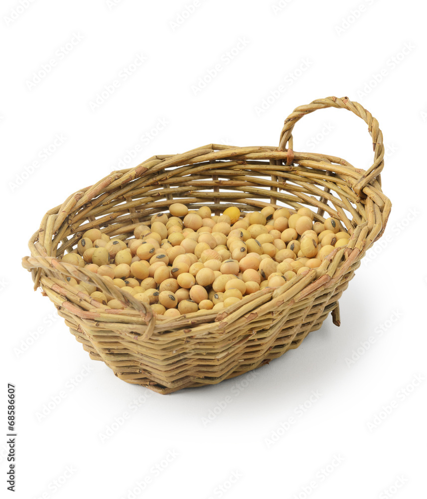 Soybeans in basket