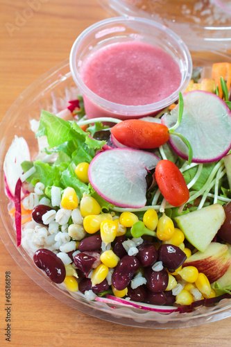 Fresh salad vegetable and fruit.