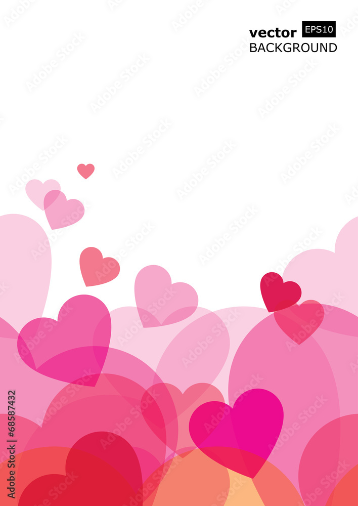 Abstract seamless background with pink hearts