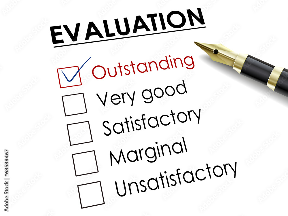 tick placed in outstanding check box with fountain pen