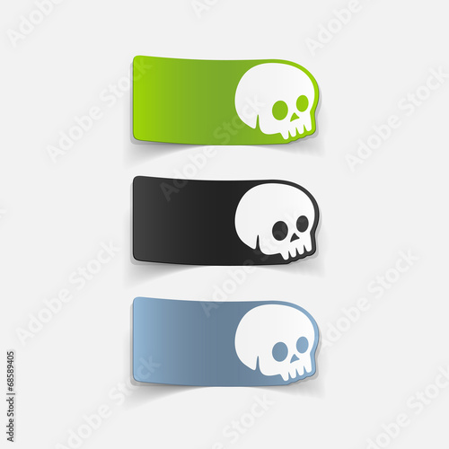 realistic design element: skull