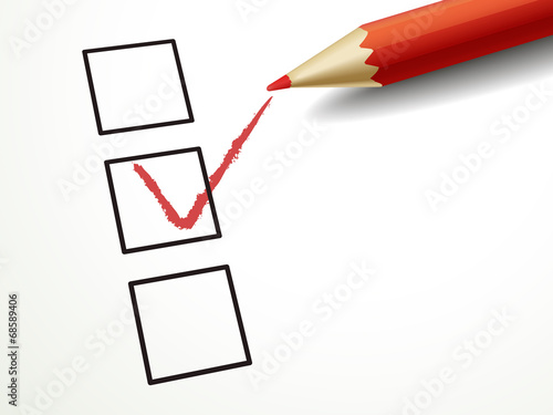 red pen marking on the check box