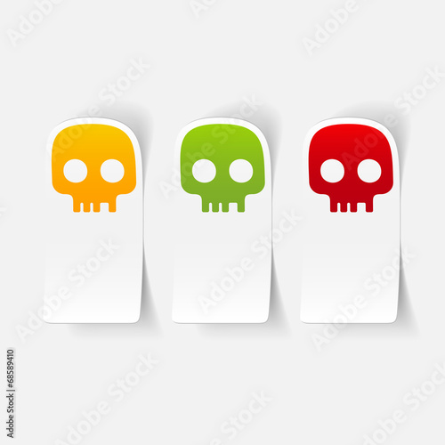 realistic design element: skull