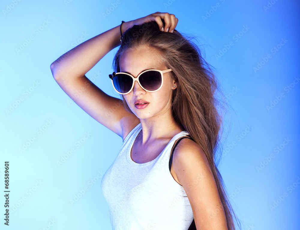 Portrait of young girl in studio Portrait of young girl in studio