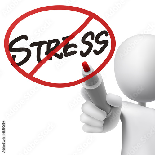 no stress drawn by a man