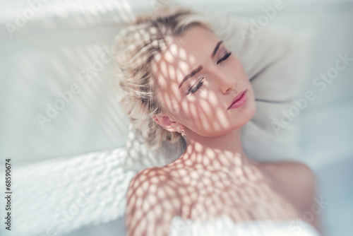 Portrait of a relaxing young woman