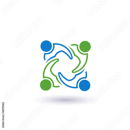 Teaming 4 people logo