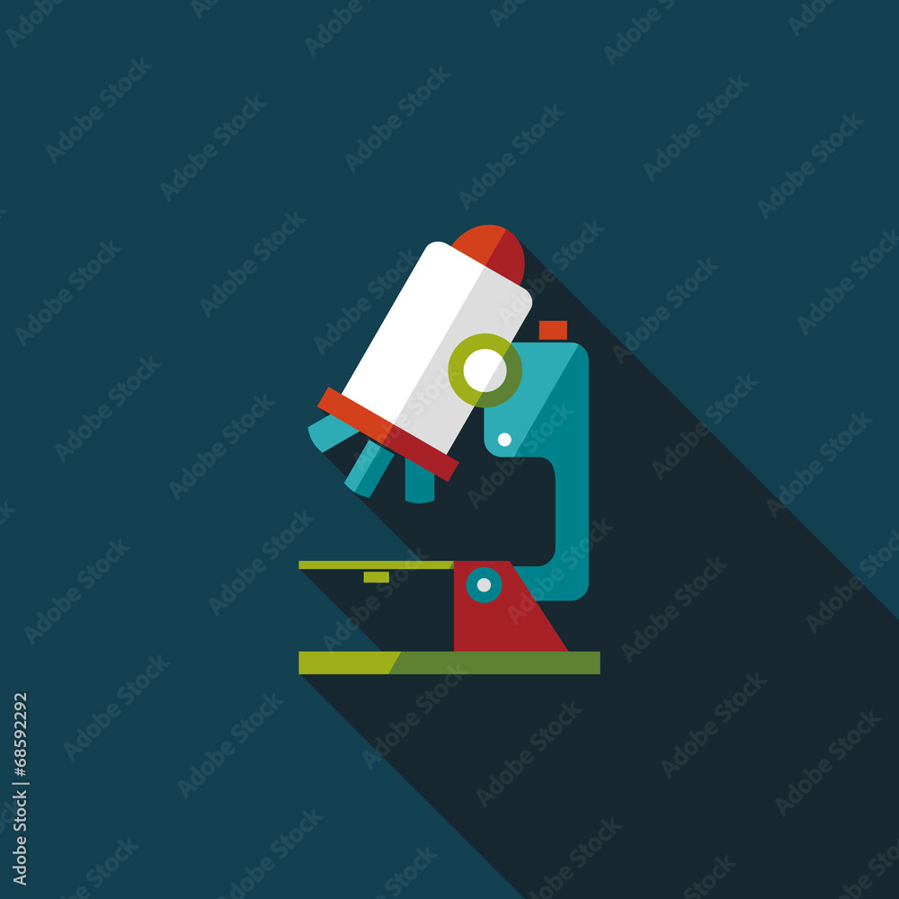 microscope flat icon with long shadow microscope flat icon with long shadow