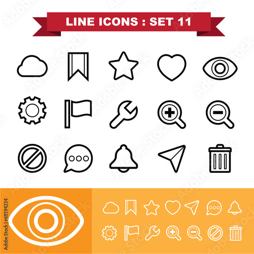 Line icons set 11