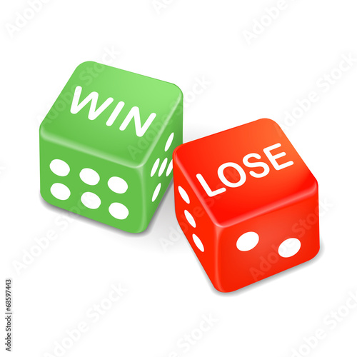 win and lose words on two dice
