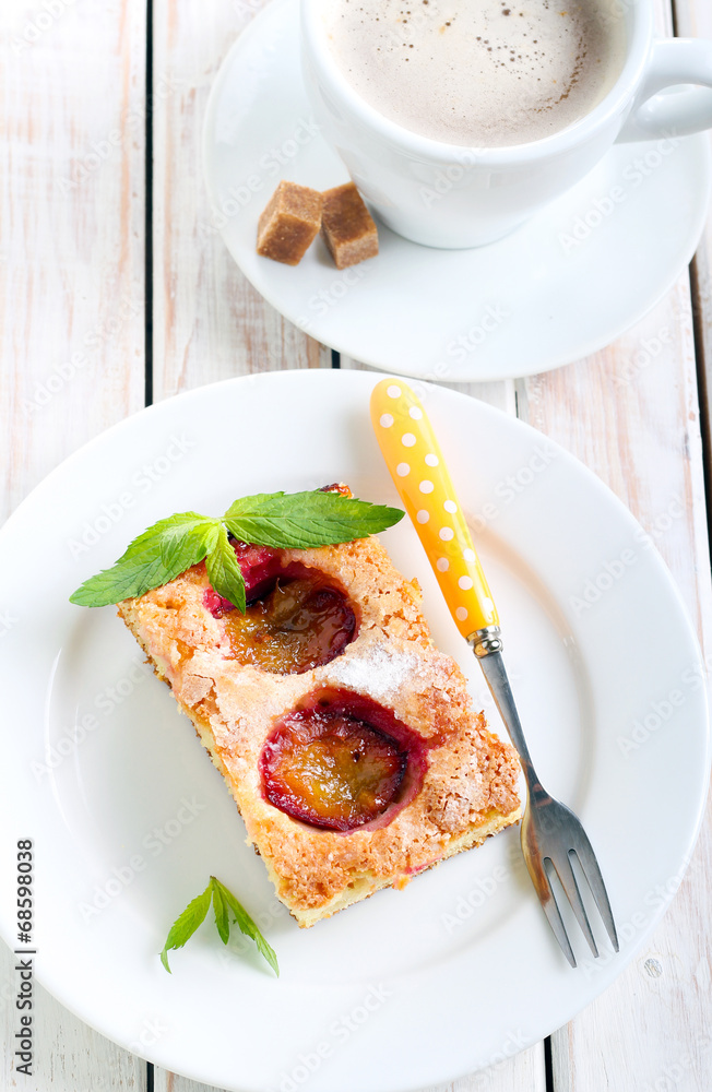 Slice of plum cake Slice of plum cake