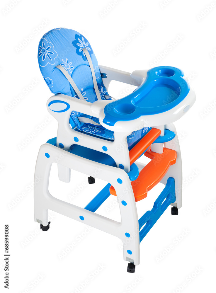 Highchair with table feeding. isolation Highchair with table feeding. isolation