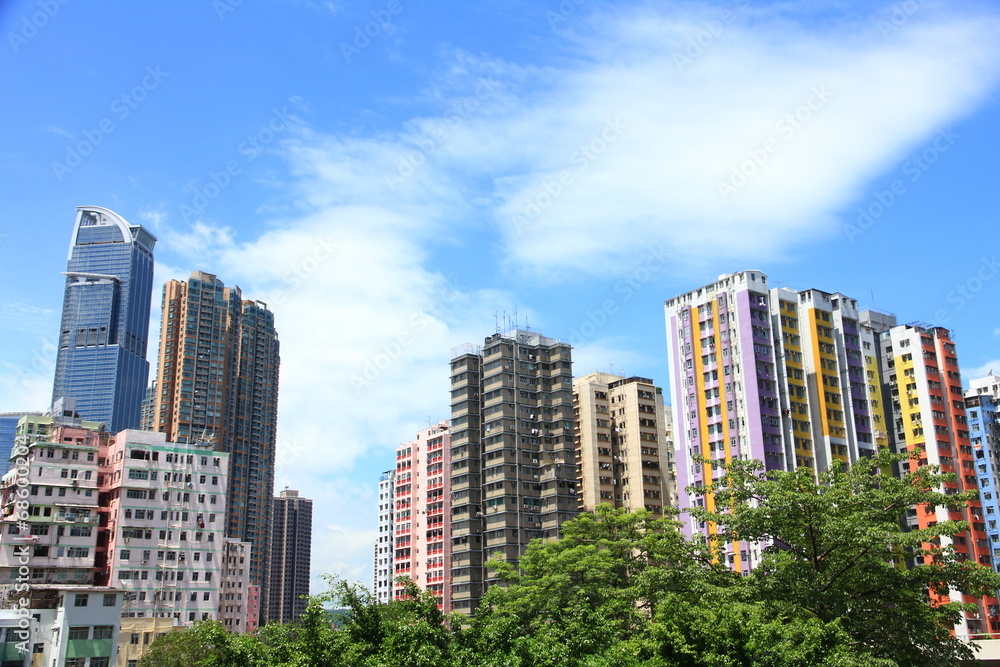 Naklejka premium Tsuen Wan, Hong Kong