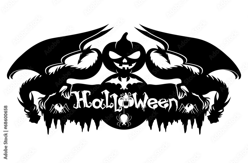 Fototapeta premium Halloween sign.
