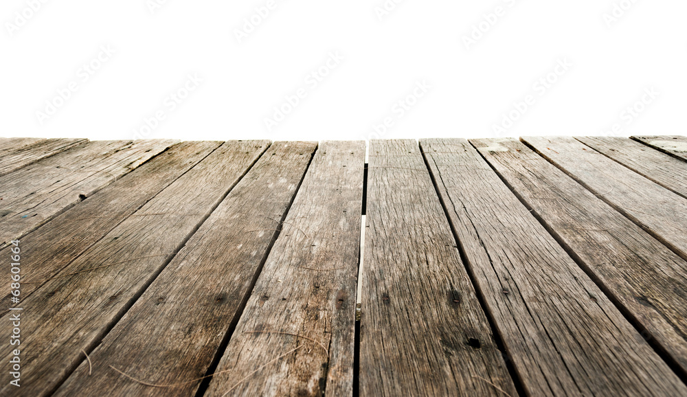 empty wooden floor isolated on white empty wooden floor isolated on white