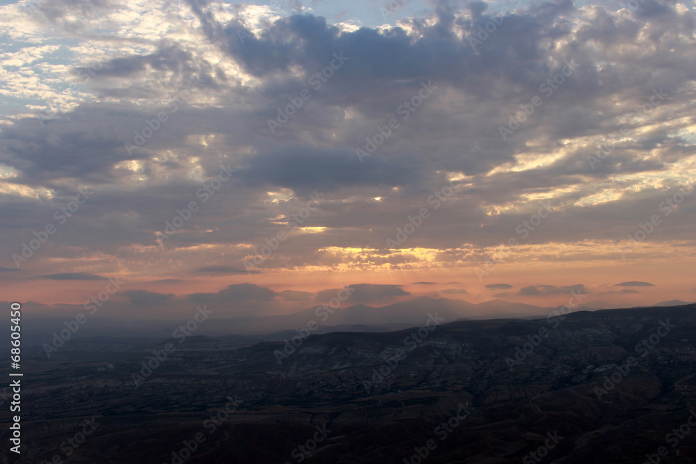 Восход над долиной Каппадокии