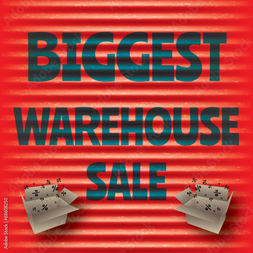 Biggest warehouse sale red template