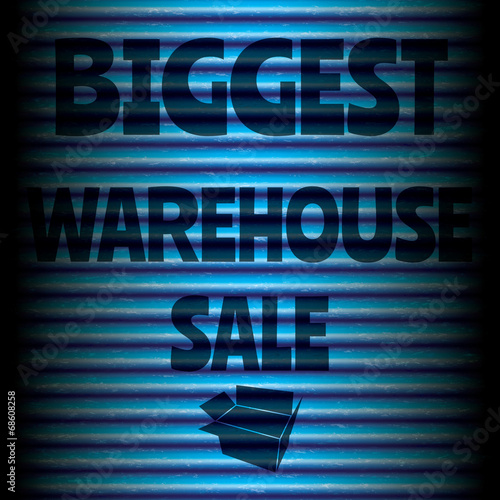 Biggest warehouse sale blue template